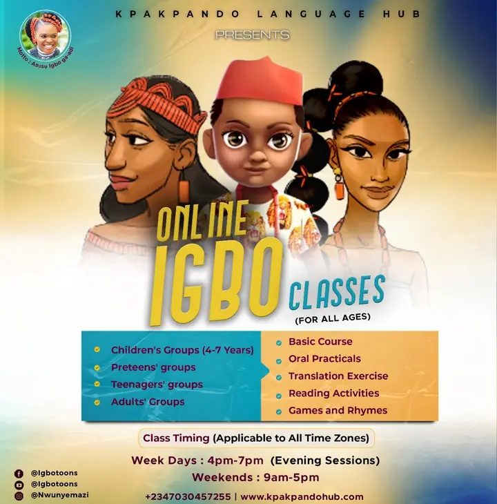 Online Igbo classes for Kpakpando Language Hub