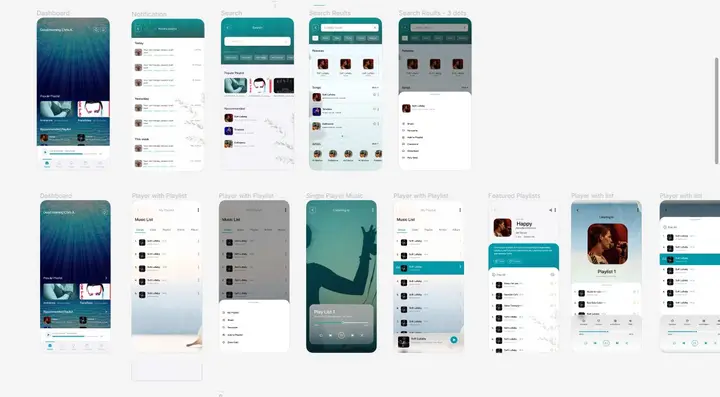 Mobile app interface for Client project