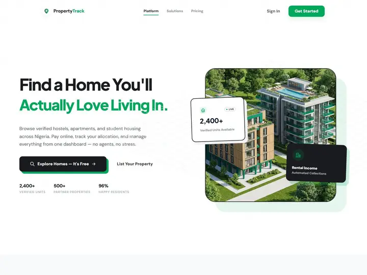 PropertyTrack for PropertyTrack Africa